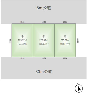 【土地図】 | 【JINSEI】～JNセレクトタウン陽光台　全3区画～　建築条件なしの分譲地