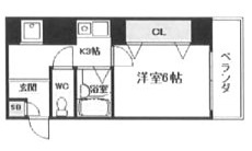 大阪市中央区南船場１丁目の賃貸マンションの間取り