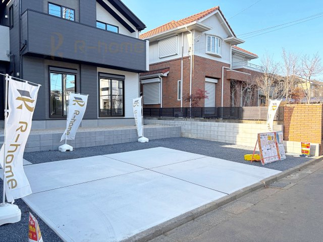 守谷市薬師台8期　新築戸建て　1号棟の駐車場|カースペースは2台お停めいただけます♪