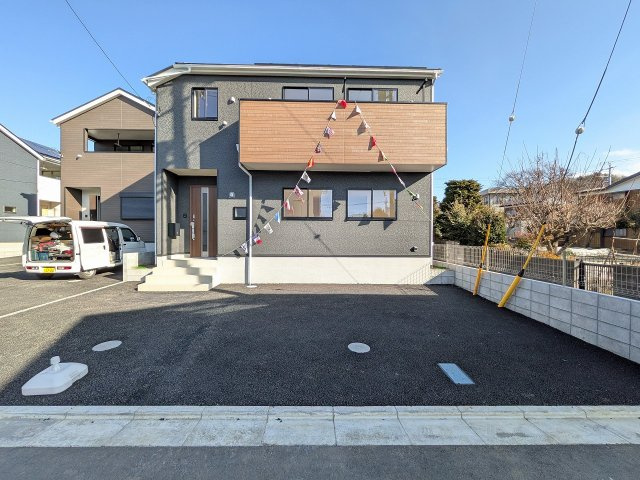 八王子市　川口町　新築一戸建て　８６期の外観|～太陽光発電搭載　開発分譲地につき美しい街並み　保育園・小中学校・公園が徒歩圏内です～