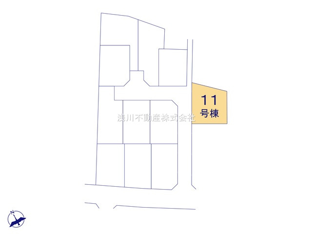 八王子市　川口町　新築一戸建て　８６期の区画図|～全11棟の新しいコミュニティーが誕生～