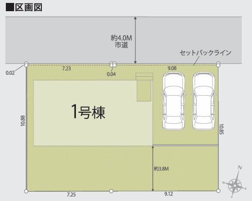 千葉市花見川区長作台１丁目第１期の区画図