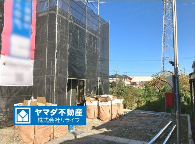 【商談中】クワイエ　一宮市今伊勢町馬寄第13　全4区画分譲の前面道路含む現地写真|「現地（202５年10月23日）撮影」　
■外観写真　
■ヤマダ不動産　株式会社リライフ　