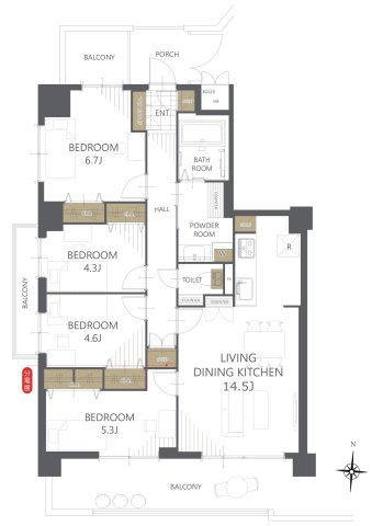 【間取り】セントラルメゾン草加 