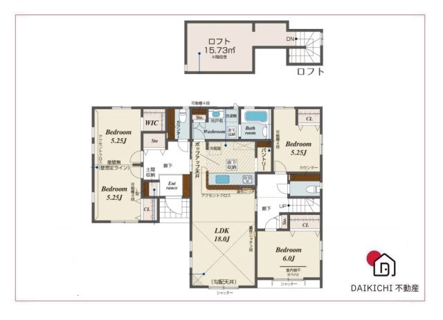 【間取り】 | 熊谷市新堀　ブルーミングガーデン　新築戸建　全1棟　1号棟