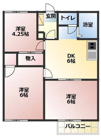 グランドハイツ富貴の間取り