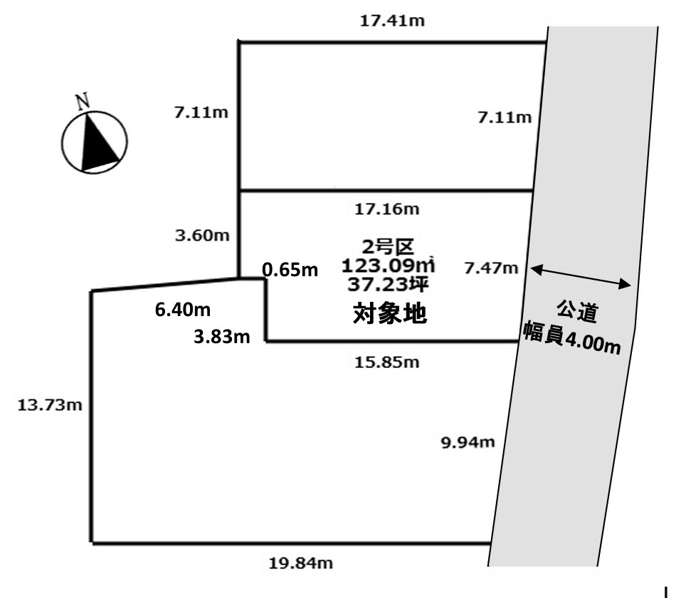 【サンスターホーム】あきる野市二宮　売地2号区の土地図