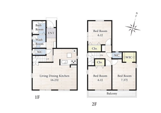【間取り】 | 陽の光をたっぷりと浴びながら気持ち良く生活が出来ます。夢のマイホーム、夢ではなく実現出来ます！見学・ご相談等、お気軽にご連絡下さい。
