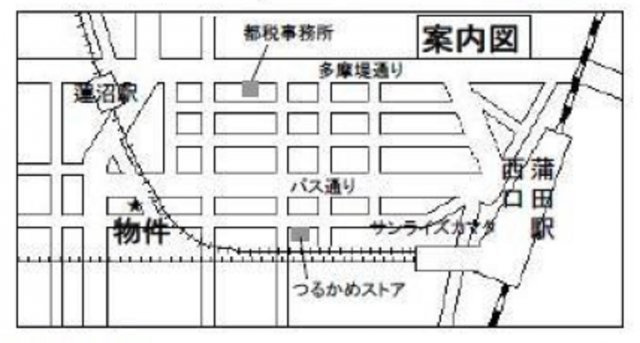 ルナハイツ蒲田の地図