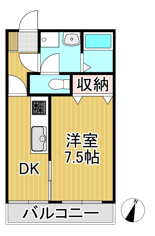 第二コーポ江頭の間取り