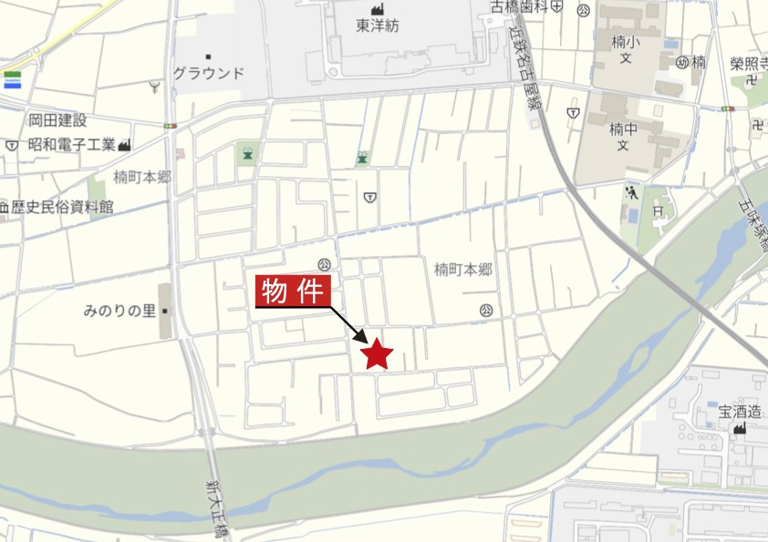 四日市市楠町本郷の地図|広域Map