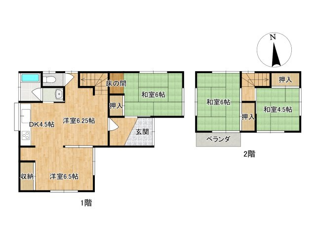 【間取り】 | 中古一戸建　高知市介良乙 | 現況間取り図です。
※耐震補強工事と間取り変更を行います。