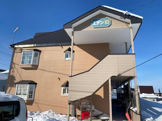 北海道岩見沢市　一棟アパートの外観