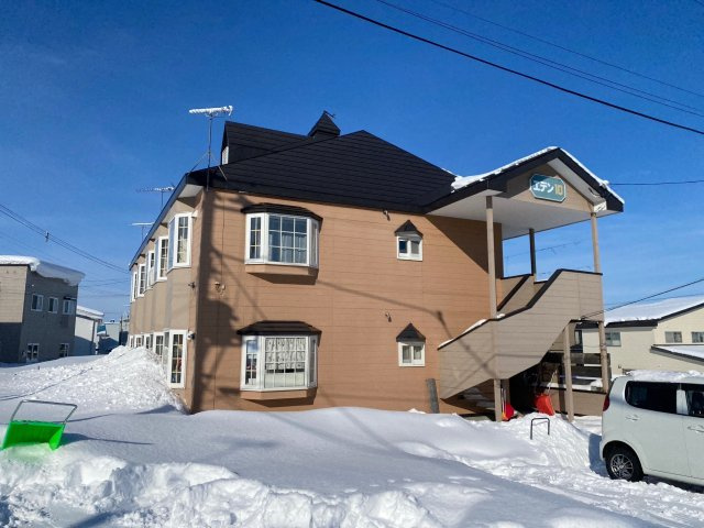 北海道岩見沢市　一棟アパートの外観
