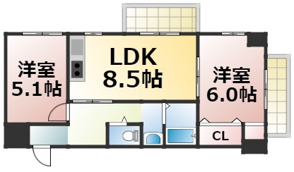 【間取り】 | サンポートハイム舎利寺　仲介手数料無料