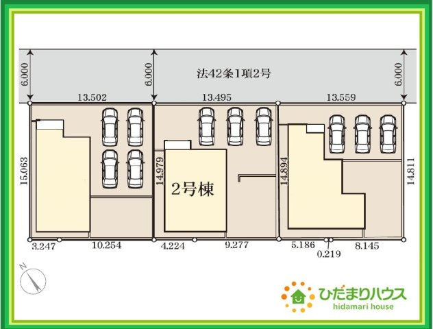 ひたちなか足崎19期　新築戸建　2号棟の区画図|閑静な住宅地で叶える穏やかな新生活☆彡