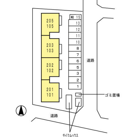 エクセレント早瀬の区画図