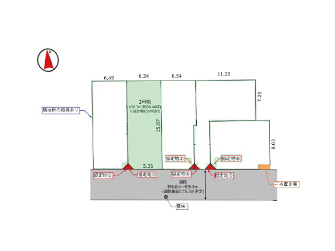 【土地図】 | 練馬区高松6丁目　建築条件無売地　全5区画　（成増店） | 建築条件無しですので、お好きなハウスメーカーにて建築できます