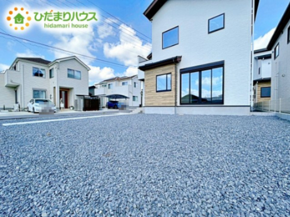 【庭】 | 笠間市南友部1期　新築戸建　2号棟 | 庭があれば、子どもやペットとより楽しく過ごす時間が増えて暮らしが豊かになります。