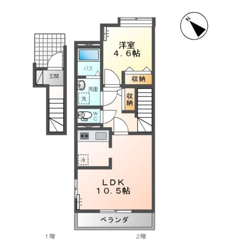 Ｐａｒｔｉｒ　北夕顔瀬の間取り