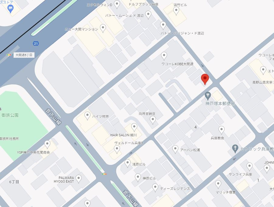 大開通５丁目戸建の地図