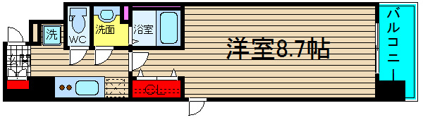 コンフォリア心斎橋EASTの間取り