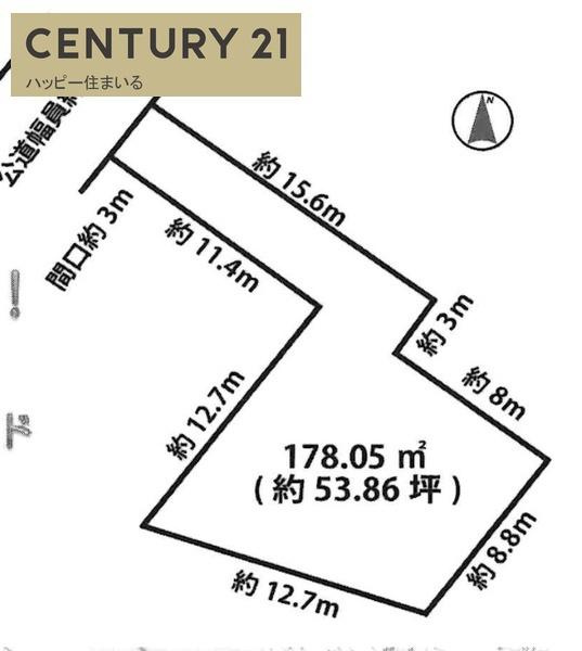 岡崎市青木町の売地の区画図