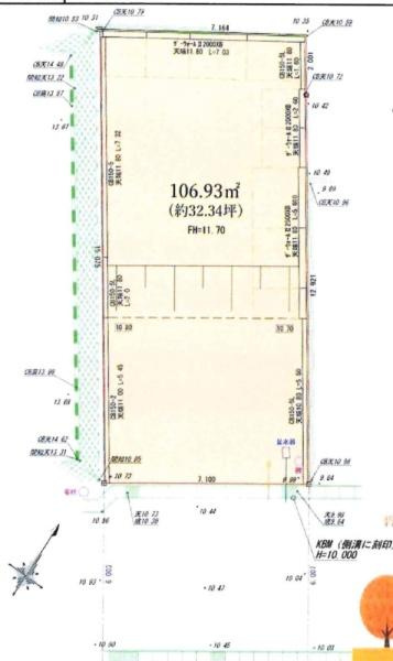岡崎市稲熊町字５丁目の売地の区画図