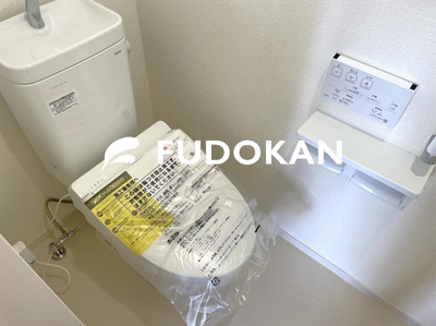 【トイレ】 | 河北町谷地【建売住宅】1号棟 | 節水タイプのトイレは水道代の節約に繋がります。