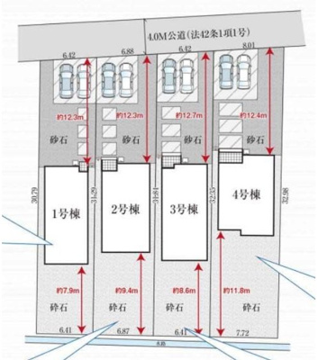 【区画図】 | 河北町谷地【建売住宅】3号棟 | 区画図