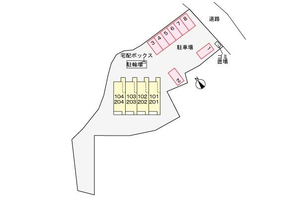ヴィルナタール天道の駐車場