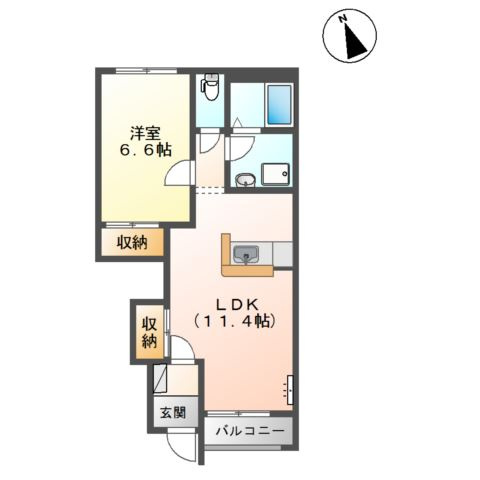 キャピタル旗ヶ崎の間取り
