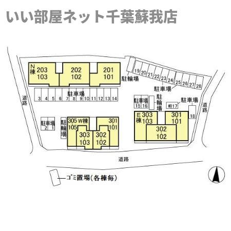 La Crece　W棟の区画図