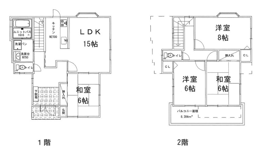 姫路市御国野町深志野　　JR「御着駅」徒歩16分の間取り
