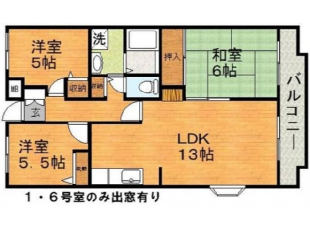 カーサ中筋の間取り