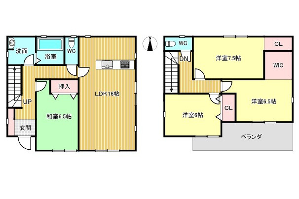 中古住宅　稲里の間取り
