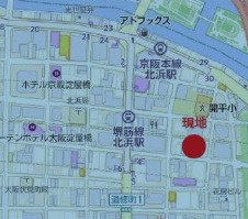 Dimus北浜の地図