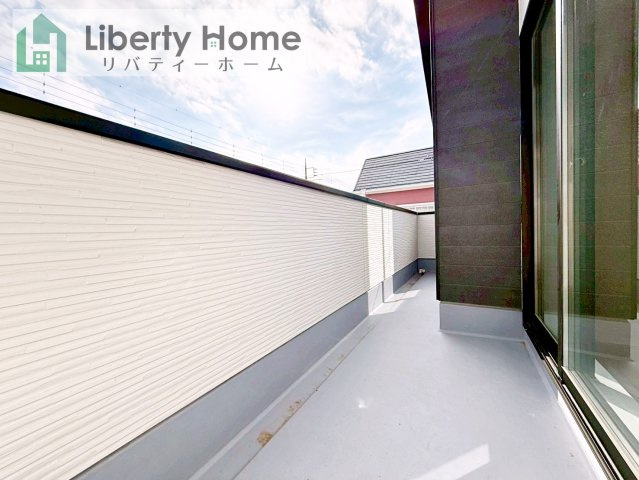 守谷市薬師台8期　新築戸建のバルコニー