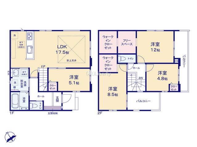 守谷市薬師台8期　新築戸建の間取り