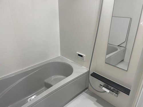 寒河江市西根【建売】の浴室|広々浴室は、ゆったりとくつろいで疲れを癒す空間です。