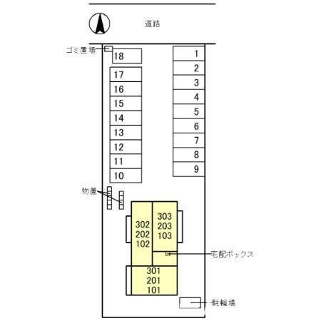 柏崎市豊町のアパートの区画図