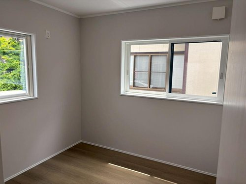 寒河江市西根【新築建売】☆平屋の寝室|大きいベットを置いてもスペースの取れる寝室です。