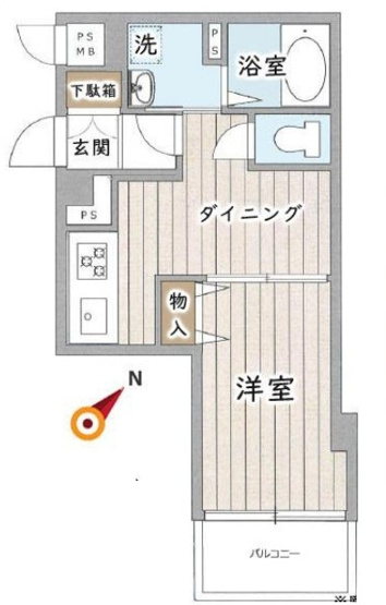 【間取り】 | サンコート池袋 | 南東向きのお部屋なので、陽当たり良好です！