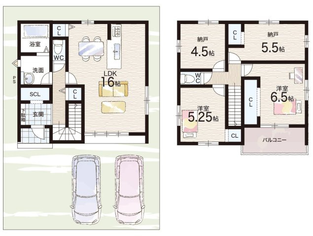 京都市西京区山田車塚町　第3期　新築一戸建ての間取り|1号地