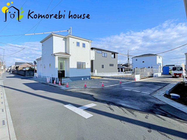 鴻巣市松原　新築一戸建て　リーブルガーデン　02の前面道路含む現地写真|撮影：'25/11/07