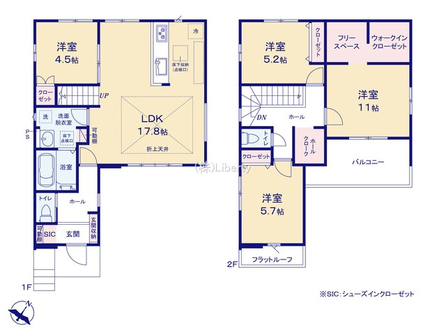 牛久市南17期　新築戸建の間取り