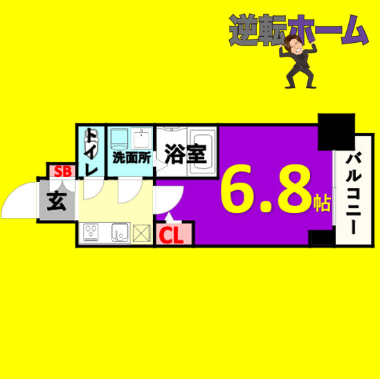 オーキッドレジデンス鶴舞(旧S-RESIDENCE鶴舞)　名古屋市賃貸　仲介手数料無料の間取り
