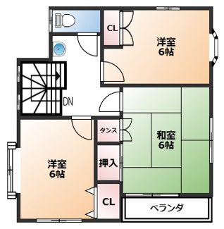 【間取り】 | 八千代市萱田町　中古戸建　【東葉高速 八千代中央駅】　 | 2階