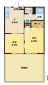 専用庭付き２Ｋ　３４．６㎡