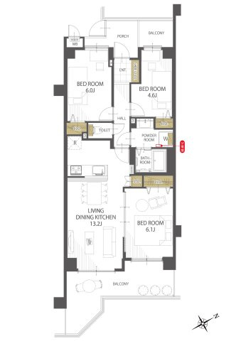 【間取り】藤和ライブタウン津田沼Ⅱ 